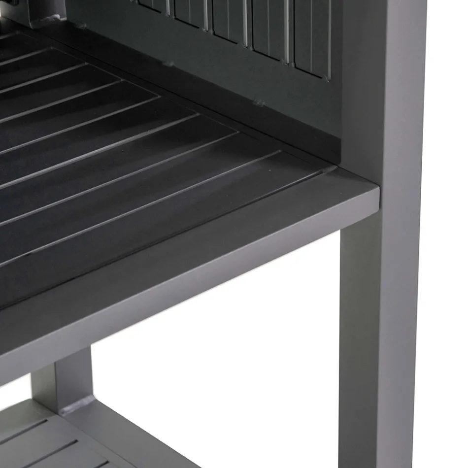 Carrinho de exterior em alumínio pintado com diferentes acabamentos - Hotel Viadurini