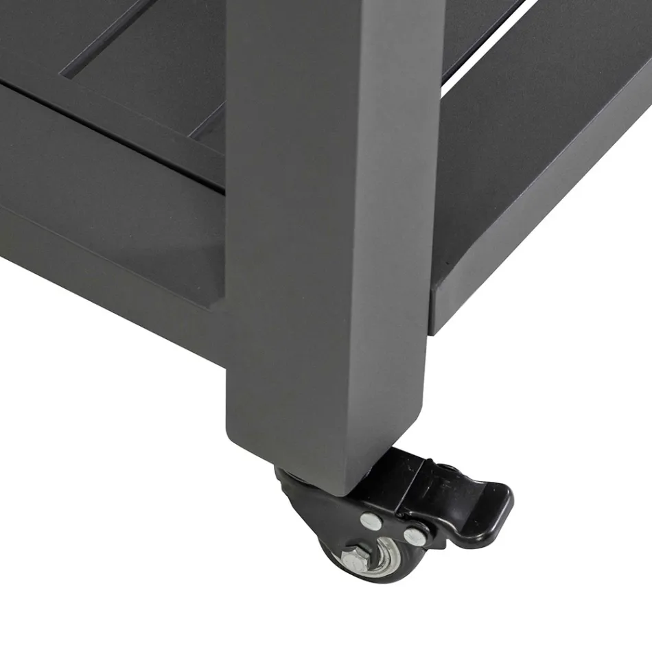 Carrinho de exterior em alumínio pintado com diferentes acabamentos - Hotel Viadurini