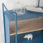 Carrinho Design em Aço com Tampo em Cinza Made in Italy - Murella Viadurini