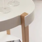 Carrinho em faia natural e polipropileno branco com rodas Pineto Viadurini