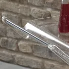 Carrinho dobrável em cristal acrílico transparente 2 bandejas - Aristocles Viadurini