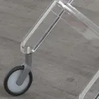 Carrinho dobrável em cristal acrílico transparente 2 bandejas - Aristocles Viadurini