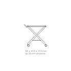 Carrinho dobrável em cristal acrílico transparente 2 bandejas - Aristocles Viadurini