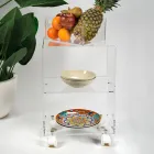 Carrinho de objetos com rodas de acrílico fabricado na Itália - Rudolf Viadurini