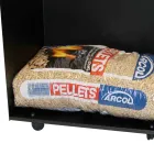 Carrinho porta saco de pellets metálico com rodas fabricado na Itália - Pinguino Viadurini