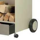 Carrinho de madeira com gaveta e rodas Fabricado na Itália - Alpaca Viadurini