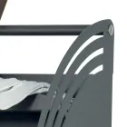 Carrinho metálico de madeira com prateleira e 4 rodas Fabricado na Itália - Geco Viadurini