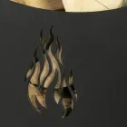 Carrinho metálico de madeira com 4 rodas Fabricado na Itália - Coccinella Viadurini