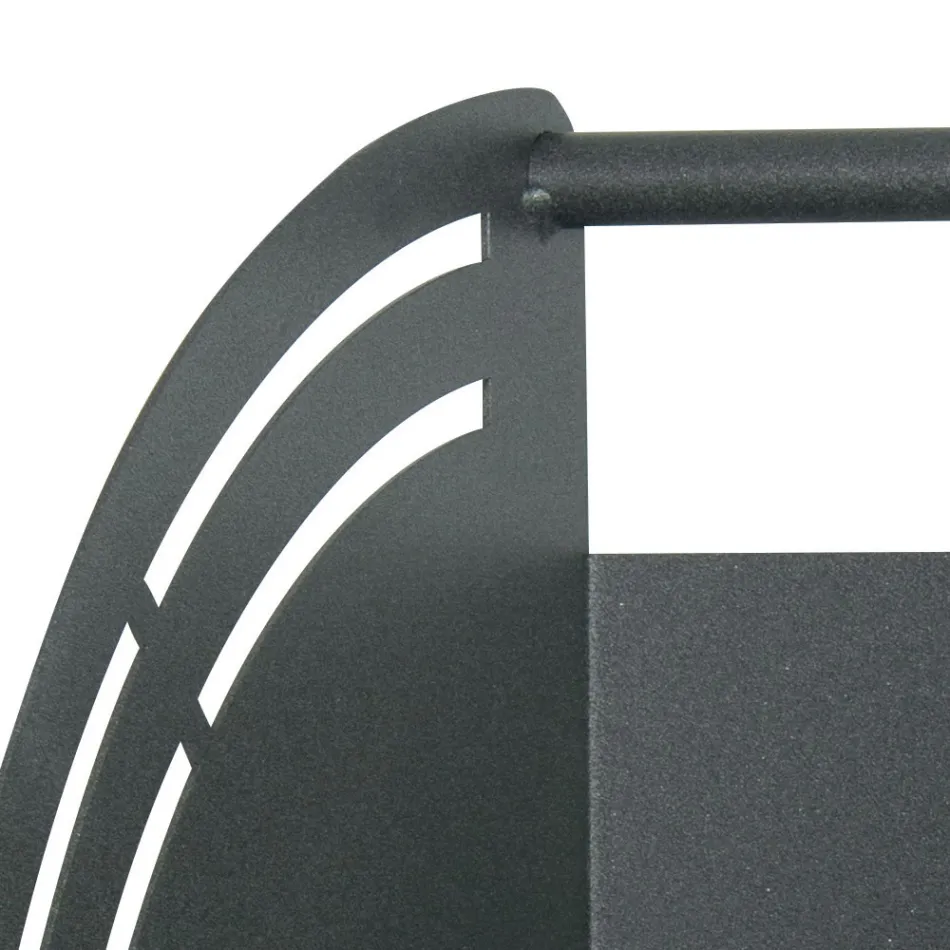 Carrinho metálico de madeira com 4 rodas Fabricado na Itália - Coccinella Viadurini