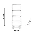 Carrinho de armazenamento de cozinha em plexiglass fabricado na Itália - Ercolano Viadurini