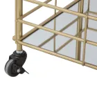 Carrinho de Alimentos com Estrutura em Ferro e Acabamento Dourado - Viviana Viadurini