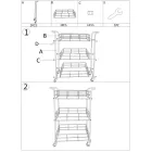 Carrinho de Alimentos com Estrutura em Ferro e Acabamento Dourado - Viviana Viadurini