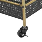 Carrinho de Comida de Ferro com Estrutura em Acabamento Dourado - Elegante Viadurini