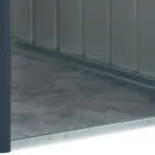 Galpão de jardim anexo em chapa de metal antracite com porta articulada - Cucciolo Viadurini