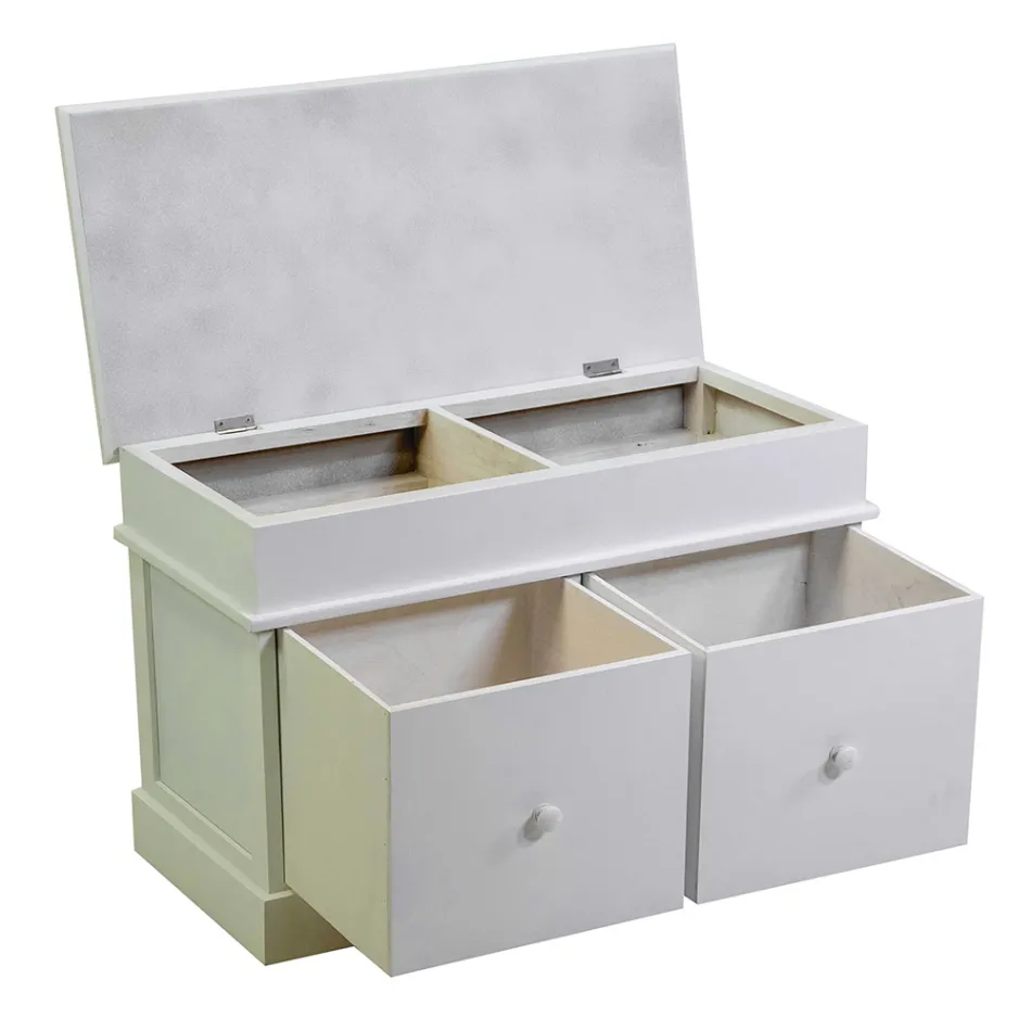 Cómoda de interior em madeira com 2 gavetas - Meduse Viadurini