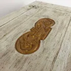 Baú Feito à Mão em Madeira Maciça com Perfis Dourados Fabricado na Itália - Caio Viadurini