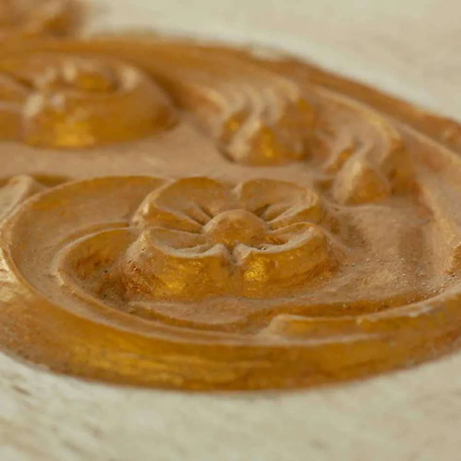 Baú Feito à Mão em Madeira Maciça com Perfis Dourados Fabricado na Itália - Caio Viadurini