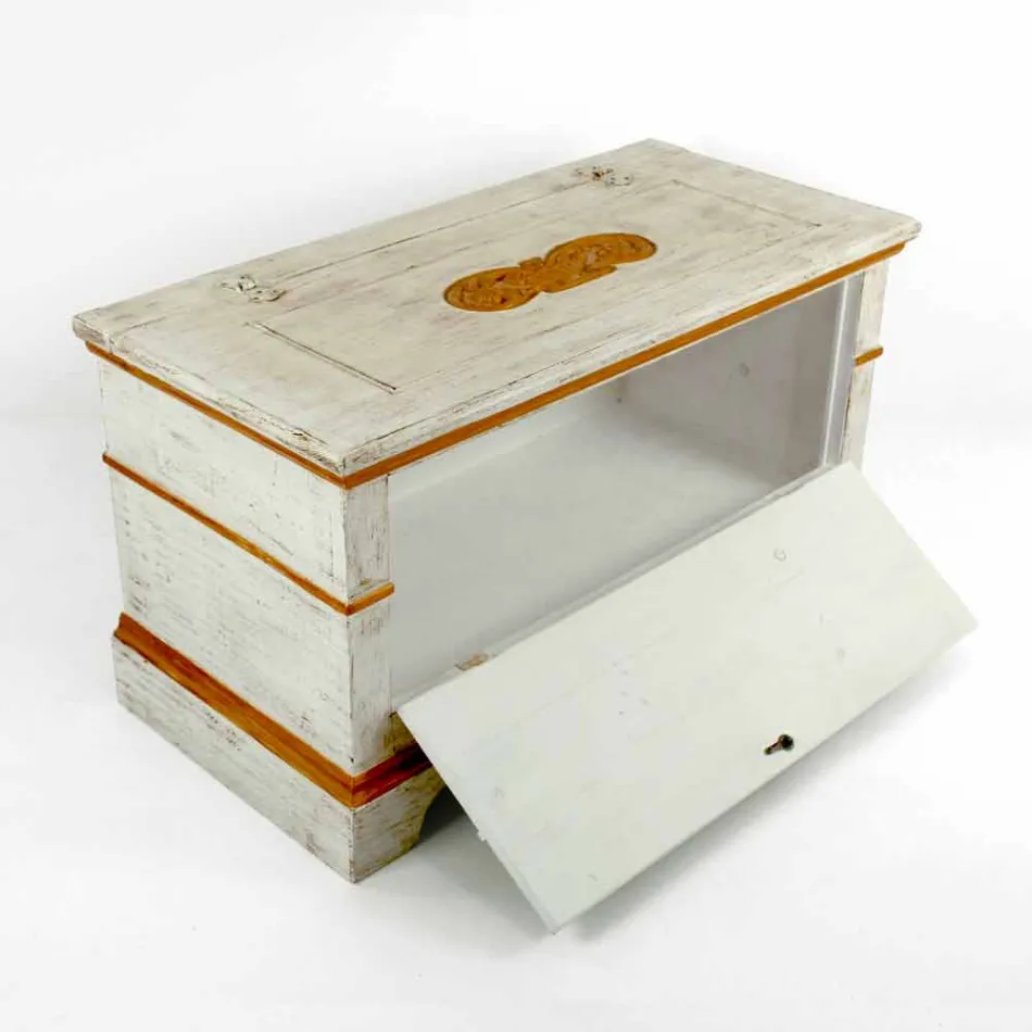 Baú Feito à Mão em Madeira Maciça com Perfis Dourados Fabricado na Itália - Caio Viadurini