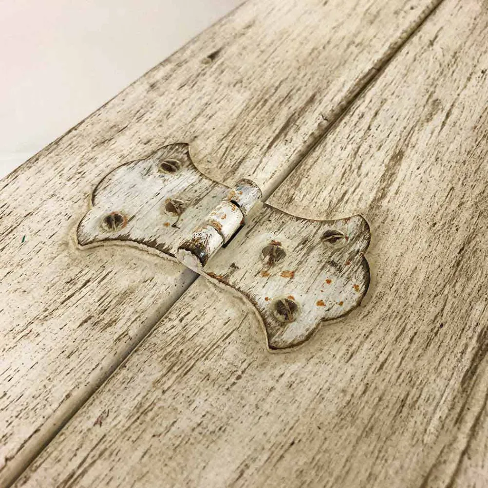 Baú Feito à Mão em Madeira Maciça com Perfis Dourados Fabricado na Itália - Caio Viadurini