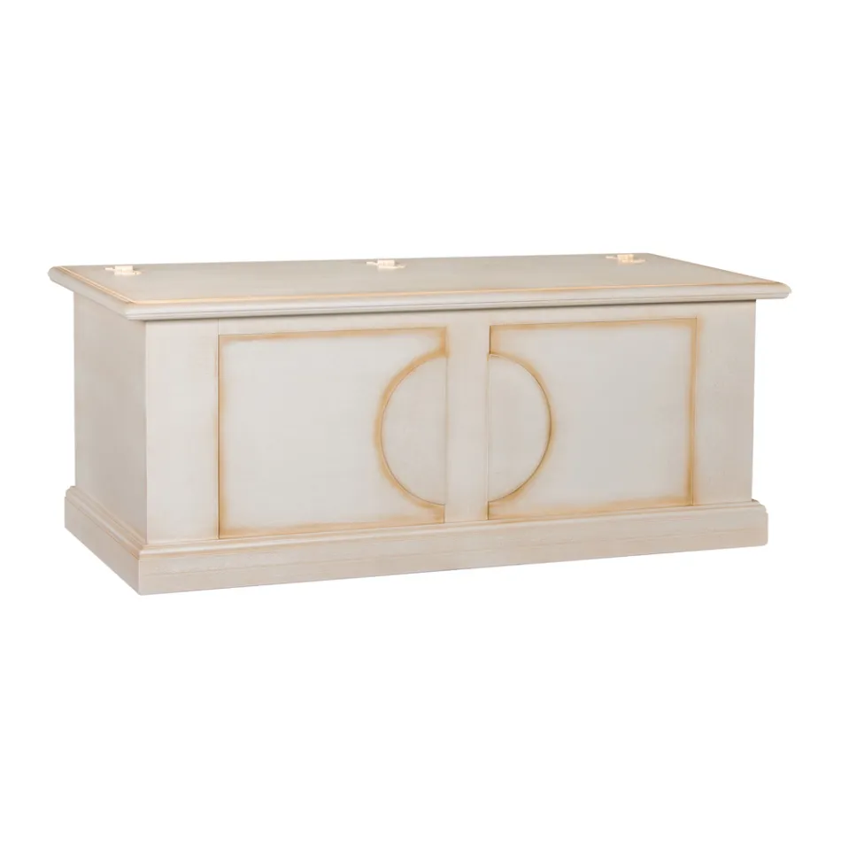 Baú em Madeira Folheada com Diferentes Acabamentos Made in Italy - Krishna Viadurini