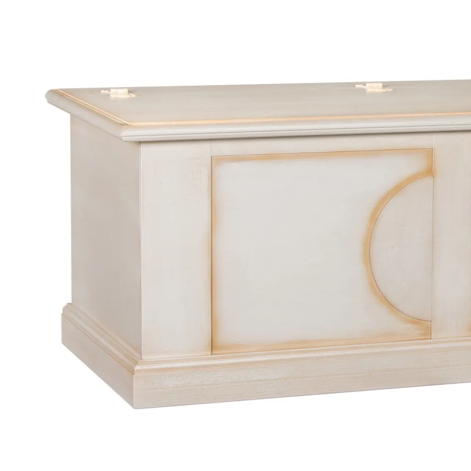 Baú em Madeira Folheada com Diferentes Acabamentos Made in Italy - Krishna Viadurini