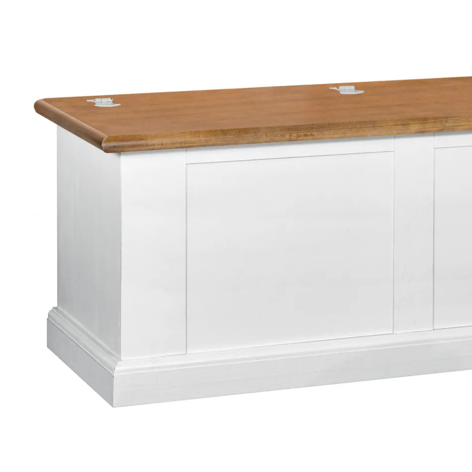 Baú em Madeira Folheada e Diferentes Acabamentos Made in Italy - Hermod Viadurini