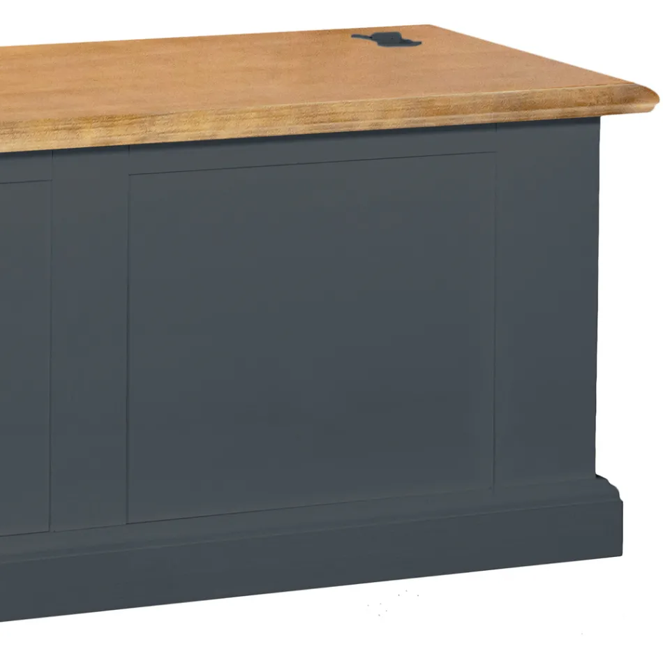 Baú em Madeira Folheada e Diferentes Acabamentos Made in Italy - Hermod Viadurini