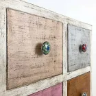 Cômoda Artesão em Madeira Maciça com 9 Gavetas Made in Italy - Pierrot Viadurini