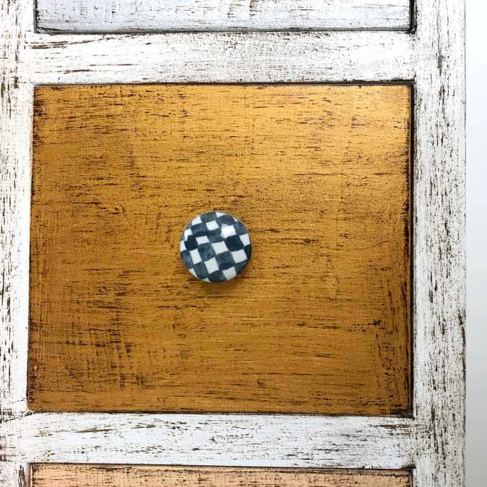 Cômoda Artesão em Madeira Maciça com 9 Gavetas Made in Italy - Pierrot Viadurini