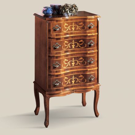 Cômoda de luxo clássica de nogueira feita na Itália - elegante Viadurini