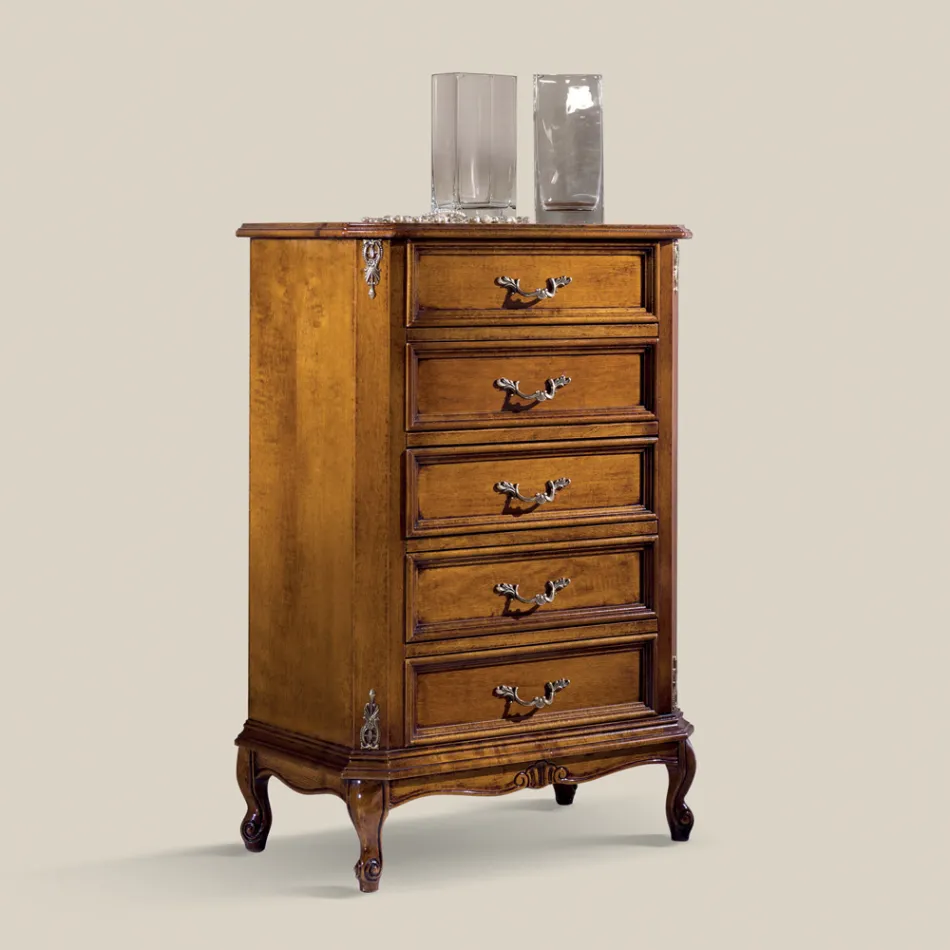 Cômoda de madeira estilo clássico de 7 ou 5 gavetas feita na Itália - Richard Viadurini