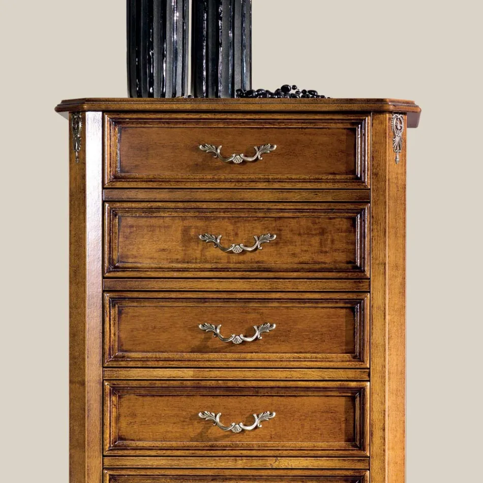 Cômoda de madeira estilo clássico de 7 ou 5 gavetas feita na Itália - Richard Viadurini