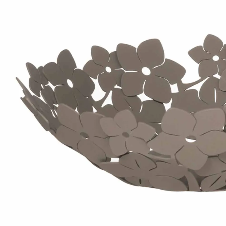 Peça central com flores em lama de ferro, branco ou azul - Marken Viadurini