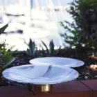 Peça central em Brezza della Versilia Mármore e metal feito na Itália - Amabile Viadurini