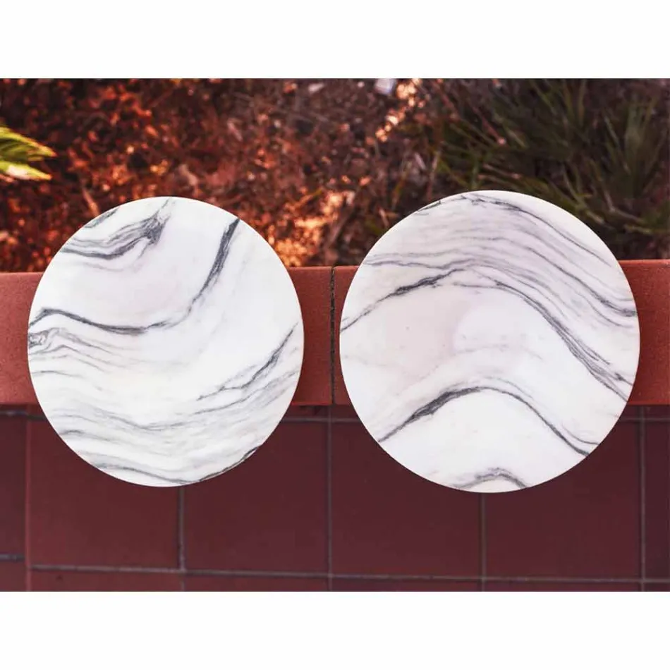 Peça central em Brezza della Versilia Mármore e metal feito na Itália - Amabile Viadurini