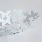 Peça central oval moderna em ferro branco ou bege fabricada na Itália - Leiden Viadurini