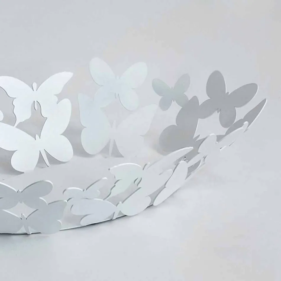 Peça central oval moderna em ferro branco ou bege fabricada na Itália - Leiden Viadurini