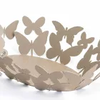 Peça central oval moderna em ferro branco ou bege fabricada na Itália - Leiden Viadurini