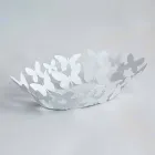 Peça central oval moderna em ferro branco ou bege fabricada na Itália - Leiden Viadurini