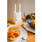 Cesta de suporte de copo de ferro floral de design moderno fabricada na Itália - Marken Viadurini