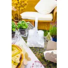 Cesta de suporte de copo de ferro floral de design moderno fabricada na Itália - Marken Viadurini