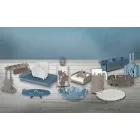 Cesta de suporte de copo de ferro floral de design moderno fabricada na Itália - Marken Viadurini