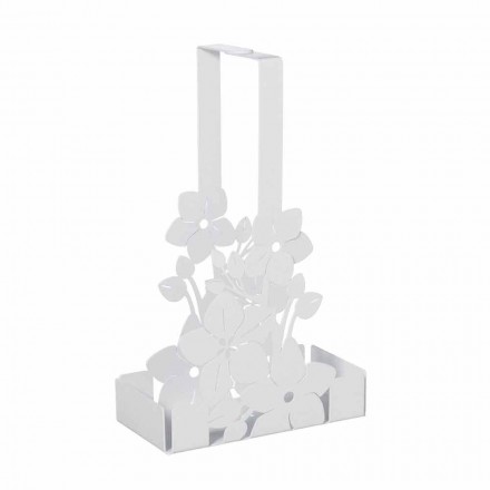 Cesta de suporte de copo de ferro floral de design moderno fabricada na Itália - Marken Viadurini