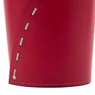 Cesto de papel para couro para escritório da Servus, feito à mão na Itália Viadurini