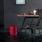 Cesto de papel usado em Itália em couro Canistro regenerado Viadurini