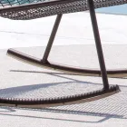 Espreguiçadeira de balanço ao ar livre em metal galvanizado fabricado na Itália - Vikas Viadurini