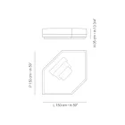 Espreguiçadeira de jardim de canto em tecido fabricado na Itália - Rubik Viadurini