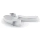 Espreguiçadeira Exterior Design em Polietileno Branco Fabricado na Itália - Ervin Viadurini