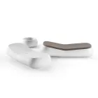 Espreguiçadeira Exterior Design em Polietileno Branco Fabricado na Itália - Ervin Viadurini