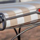 Espreguiçadeira ao ar livre em ferro e tecido feito à mão na Itália - relaxe Viadurini